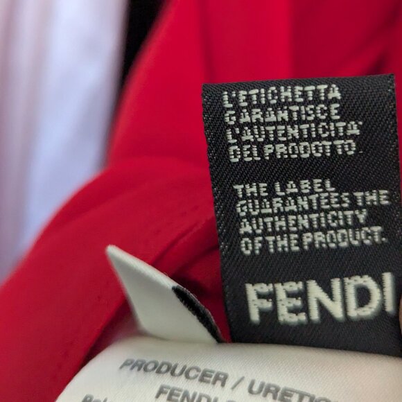 Fendi Embroidered button down shirt in red silk crepe de chine - Picture 15 of 16